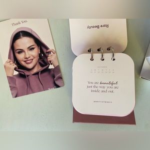 NWT Rare Beauty By Selena Gomez Affirmation Desktop Calendar Exclusive postcard